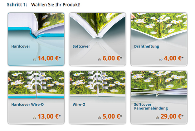 Schritt 1: Wählen Sie Ihr Produkt! Schritt 1: Wählen Sie Ihr Produkt!