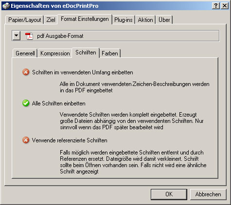 Menüpunkt Format Einstellungen ? Schriften Menüpunkt Format Einstellungen ? Schriften
